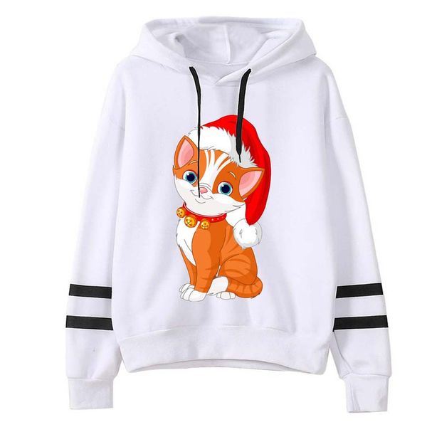 

women hoodies 2019 new christmas print hooded long sleeves sweatshirt hooded pullover shirt 30h, Black