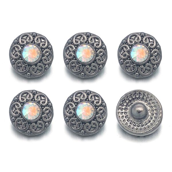 

luwellever 003 crystal 3d 12mm metal snap button for bracelet necklace interchangeable jewelry women accessorie findings