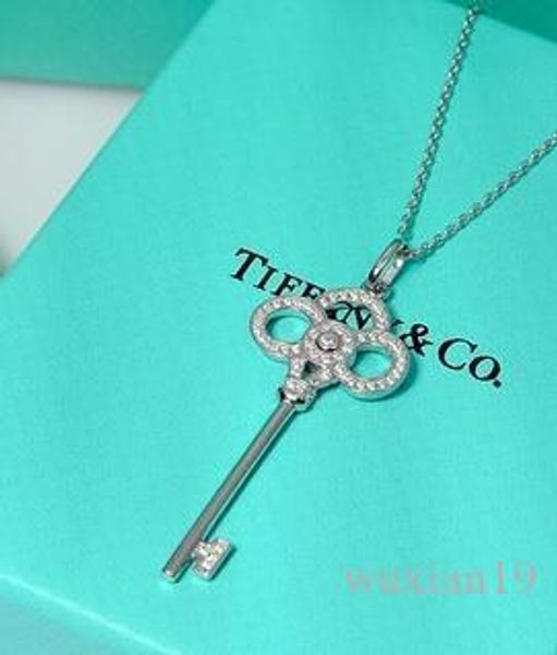 

Tiff925 ilver diamond key fa hion jewelry letter heart tud earring original packaging gift boxe gift et with box 2019