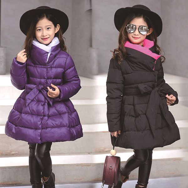 

2019 girl coat with fur hood wool zipper jacket pink winter autumn fall 4 5 6 7 8 9 10 years old bear ears clothing wholesale y191023, Blue;gray