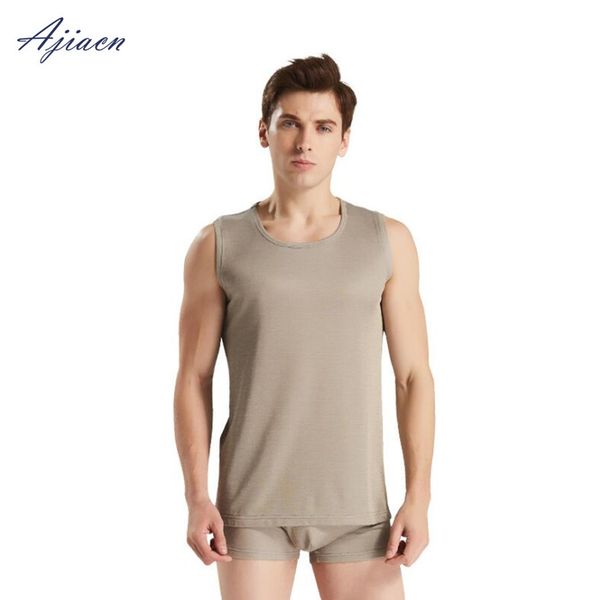 

genuine men's silver fiber radiation protective underwear anti-electromagnetic radiation vest for four seasons,emf shielding, Black;brown