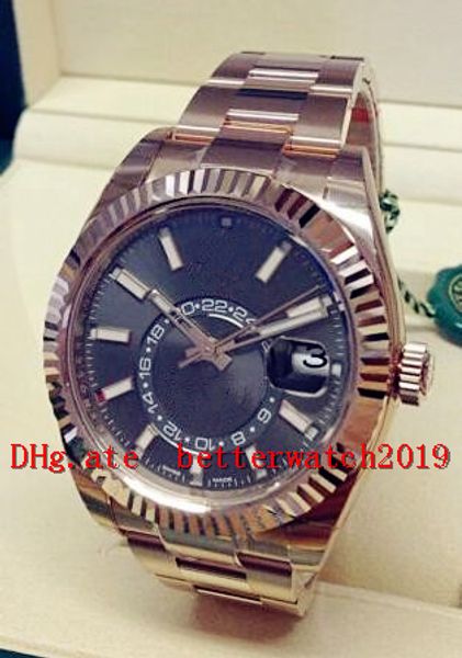 

2 цвета Top Quality Topselling 42 мм Sky-Dweller 326935 сапфир 18-каратного розового золота Азия Механи