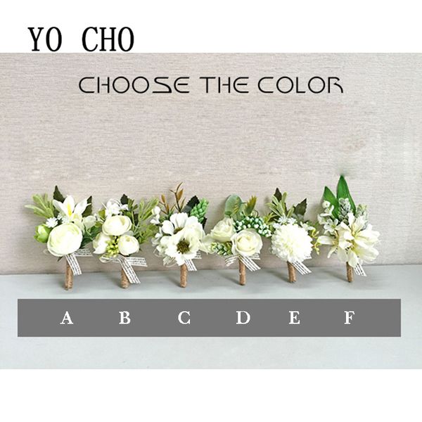 

yo cho orchid artificial hydrang wrist corsage bracelet silk rose bridesmaid hand flowers diasy wedding prom decoration white