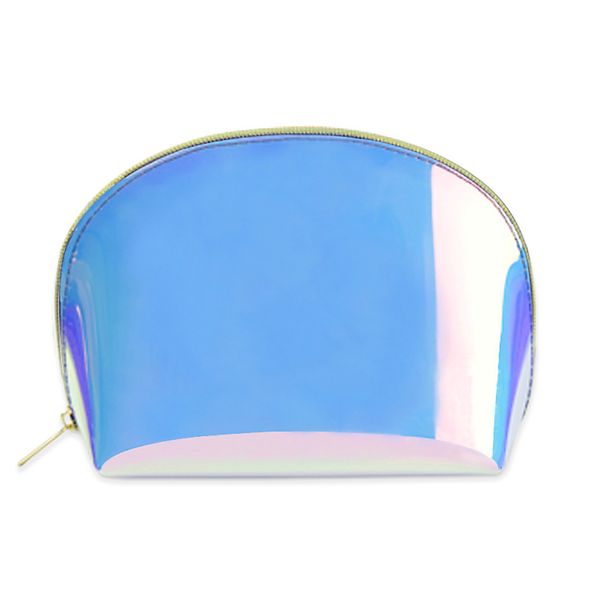 

waterproof transparent cosmetic bag portable practical toiletry travel women tpu makeup case fashion zipper holographic laser