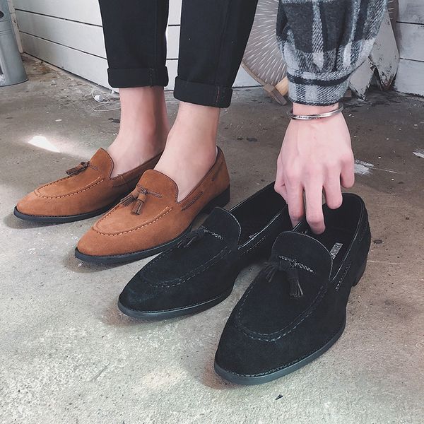 

мужская повседневная обувь 2019 модная мужская обувь кожаные мокасины мокасины скольжения на мужские квартиры мокасины мужские, Black