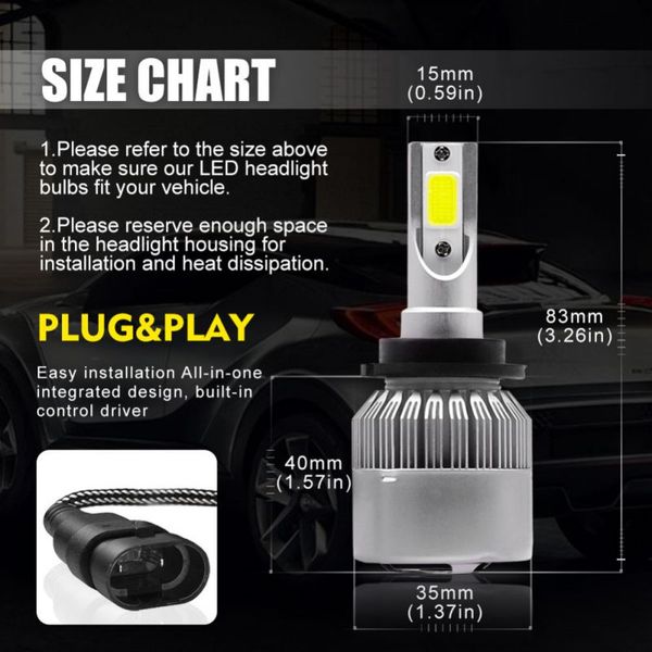 

2pcs txvs08 d2s d4s car headlight bulbs energy saving waterproof led 9000rpm 11000lm 110w 6000k white 9v-32v csp