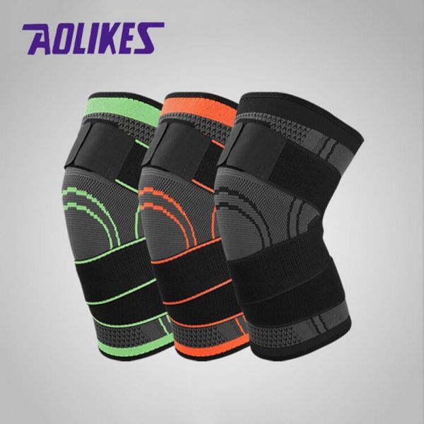 

aolikes drop shipping outdoor sports bondage compression knee pads gym fitness leg protector nylon spandex keen pad breathable3, Black;gray