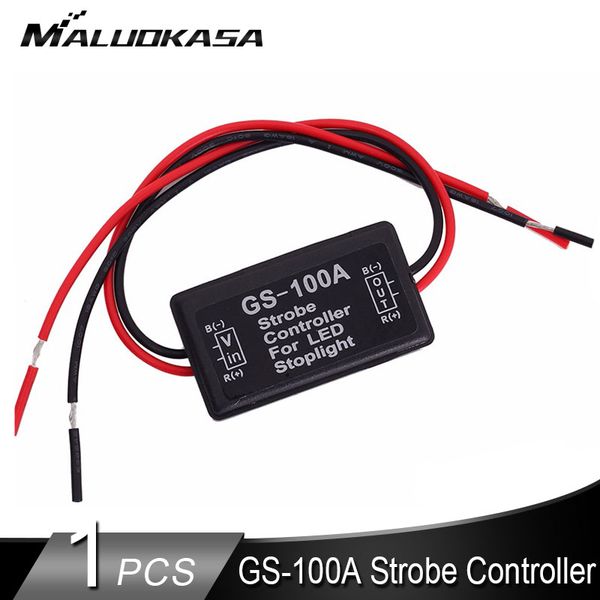 

gs-100a flash strobe controller 12v-24v for motorcycle ssignal flashing back rear brake slight lamp car accessories