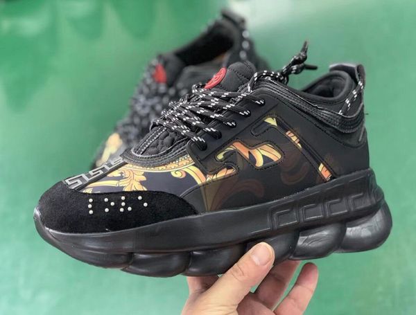 

2019 chain reaction sneakers casual shoes mens womens designer trainers snow leopard blue mesh rubber leather scarpe schuhe zapatos, White;red