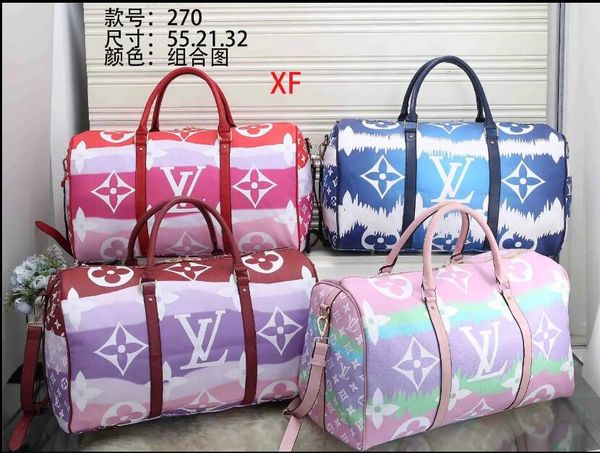 

2020 ladies designer leather handbag wallet crossbody bag ladies new women's large capacity rainbow shoulder bag cylinder bag