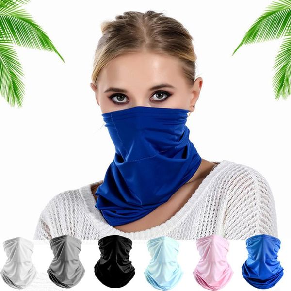 

1шт унисекс чистый цвет эластичный половина лица шарфы шеи крышка волшебный шарф велоспорт бандана с карманом открытый велоспорт аксессуар, Black