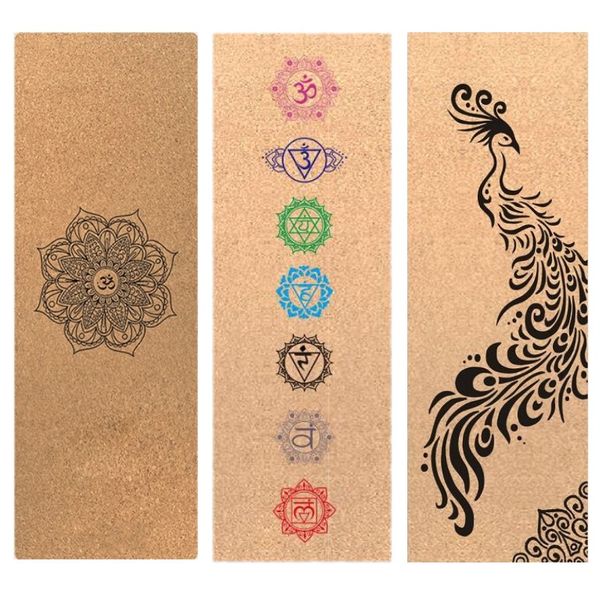 

customizable cork rubber non slip yoga mat for pilates fitness yoga eco-friendly non slip exercise mats 183cm*68cm*4mm
