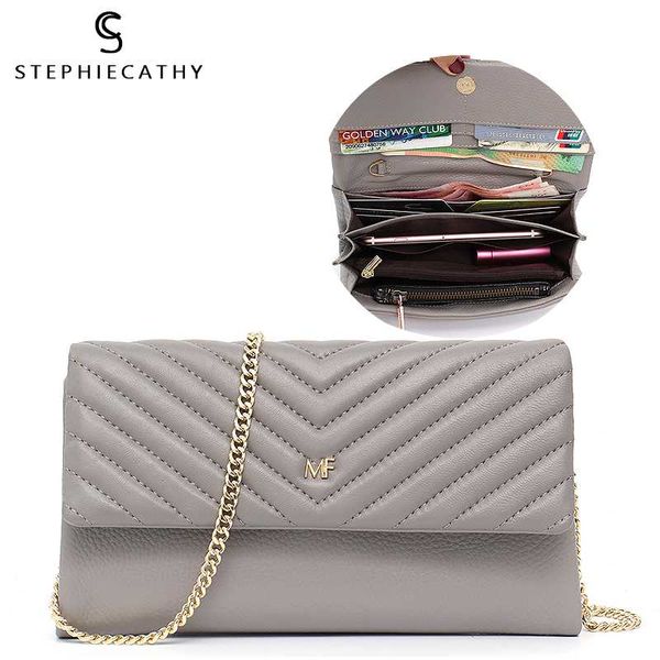 

sc small elegant genuine leather flap day clutch bags for women chain ladies lamp skin card cash holders purse wallet shoulder