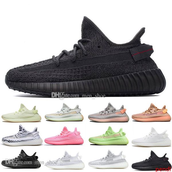 

kanye west clay v2 white black static reflective gid glow in the dark mens running shoes hyperspace true form women sports designer sneakers