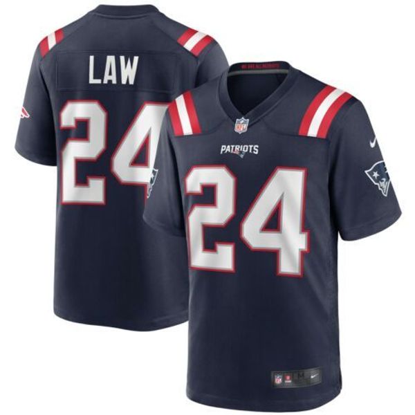 

ty law #24 men's retired xs-5xl stitched football jerseys, Gray