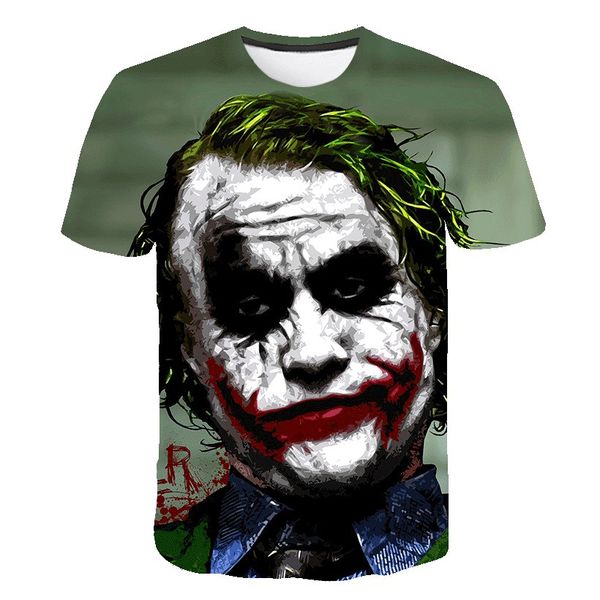 

mens designer tshirts fashion 3d printed short sleeved tees mens joker o-neck summer male clothes, White;black
