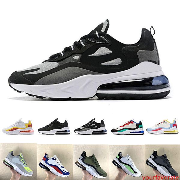 

2019 react men women running shoes bauhaus optical oreo triple black white designer mens trainers breathable sports sneaker size 36-45