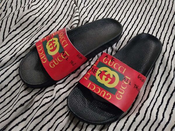 

Высочайшее Качество Слайды из Натуральной Кожи G Мужские Тапочки Женские Шлепанцы Сандалии Мокасины Slide Мужские Тапочки SLC06