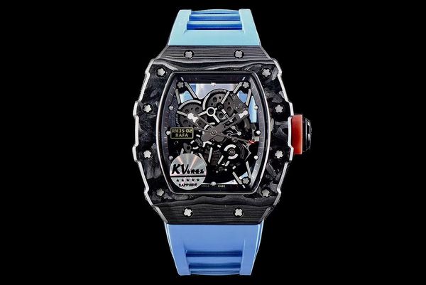

rm35 luxury mens watches rm-35-02 strongest inlet original carbon fiber "v3" upgraded version of rm35-02 carbon fiber series highe, Slivery;brown