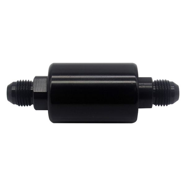 

100 an6 billet aluminum inline fuel / petrol filter universal , black