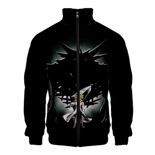 

men's jackets the seven deadly sins jacket cartoon long sleeve zipper kakarot casual stand collar coat, Black;brown