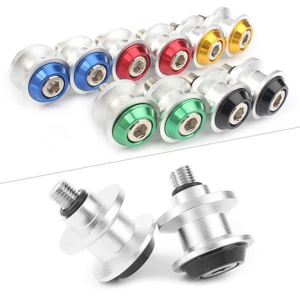 

0.4'' swing arm spool stand screw slider universal fit 10mm m8 thread bolt motorcycles 2pcs cnc aluminum