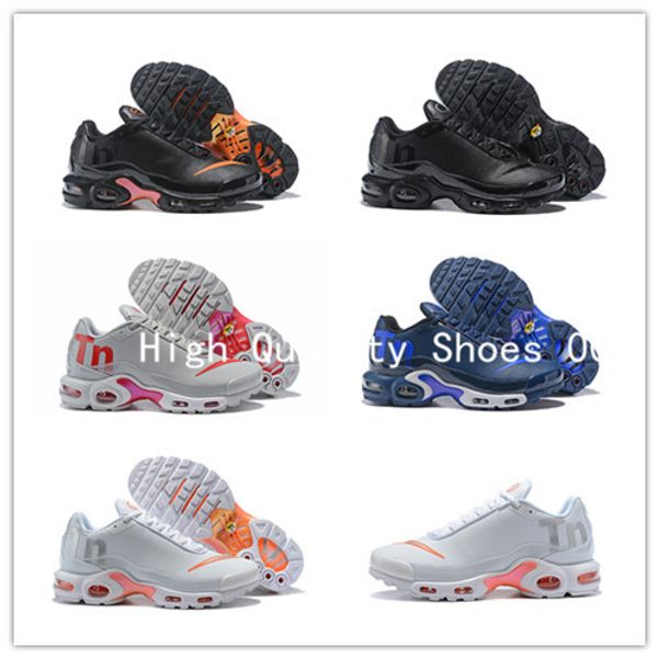 

2019 New Mercurial Plus Tn Ultra SE Black White Blue Running Shoes High Quality Mens Leather Face TN2 Trainers Sports Sneakers SIZE 40-46