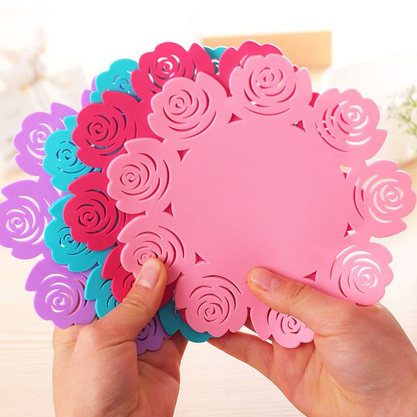 

kitchen silicone insulation mat creative thickening round pad pot bowl mat heat pad waterproof