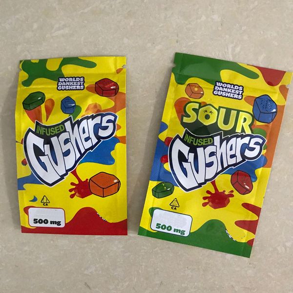 

2020 новейший пустой кислый Gushers Exotics Bag 3.5 g Childproof Vape mylar сумки запах доказательство просто плюш мешок DHL бесплатно