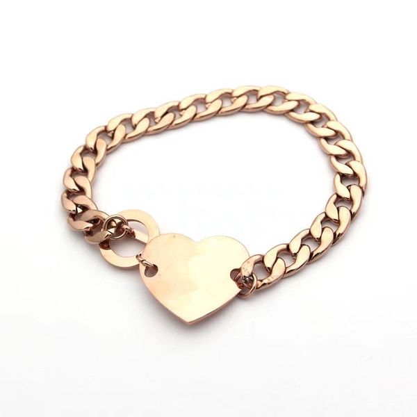 

2020 stainless steel jewelry charm bracelet fashion heart bracelet luxury designer jewelry women bracelets men bracelets friendship bracelet, Black