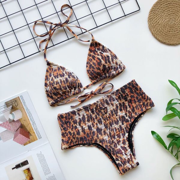 

bikini set 2020 luxury designer leopard bikinis swimwear women beach swim wear push up bathing suit woman high waist swimsuit