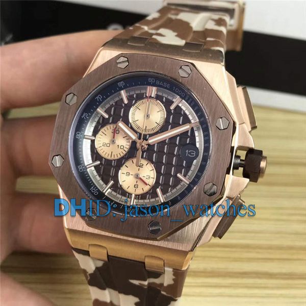 

2019 новый мужские часы мужские дизайнерские часы 26400so.oo.a335ca.01 хронограф кварцевые наручные часы синий циферблат rubbber ремешок mon, Slivery;brown