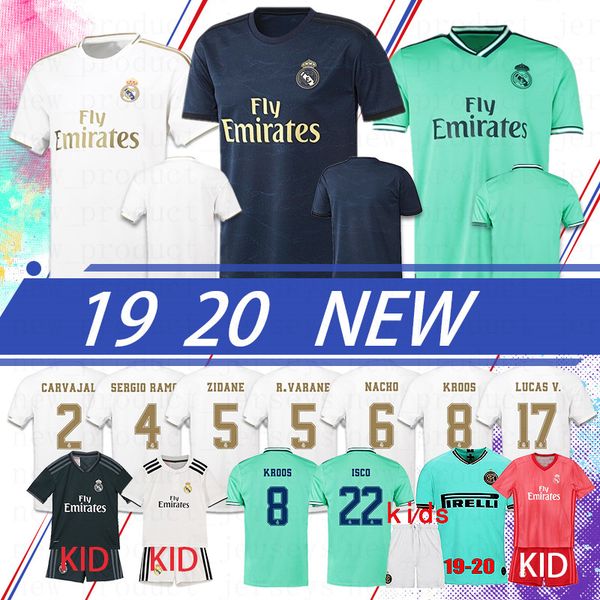 

thai hazard real madrid soccer jersey 2020 spain football shirt benzema sergio ramos camisetas de futbol man modric kroos bale mai, Black;yellow