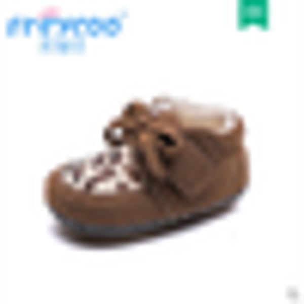 

freycoo 2018 kids shoes winter children prewalker boys girls leopard print genuine leather warm cotton donkey shoes