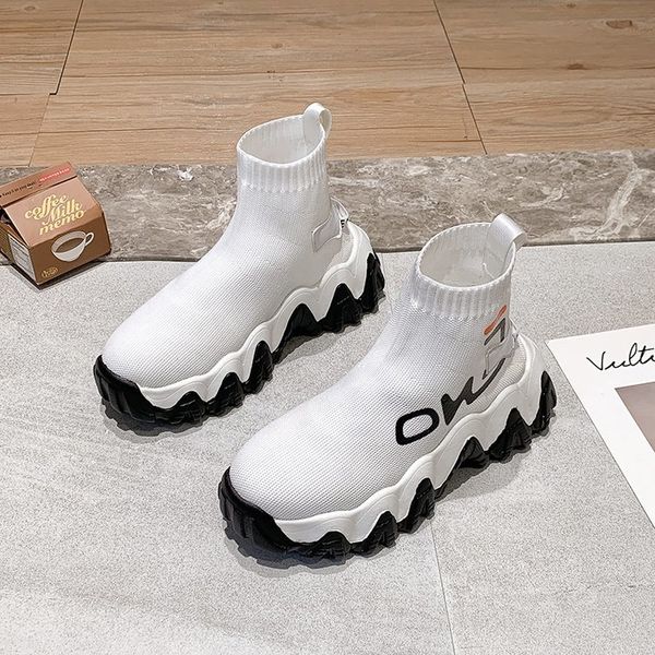 

women fashion sneakers platform thick sole ladies casual shoes lace-up high-sneakers walking shoes for spring and summer, Black
