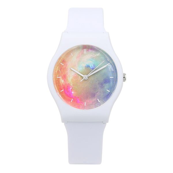 

new fashion harajuku star women water resistant sports jelly watch simple women transparent watches for lady girls watch, Slivery;brown