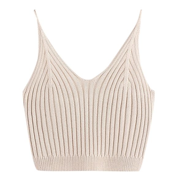 

women's summer basic strappy sleeveless racerback crop top, White