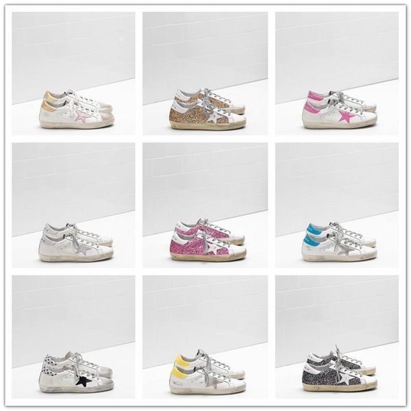 

2019 italy ggdb golden old style brand designer sneakers luxury genuine leather men womens casual shoes gooses trainer superstar g05, Blue;gray