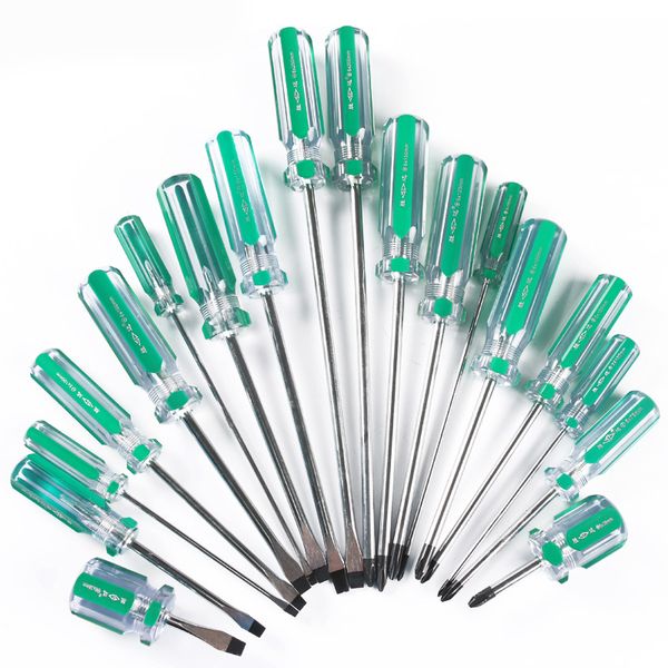 

2pcs/lot long and hardness screwdriver tools cross & slotted professional industrial tools all type
