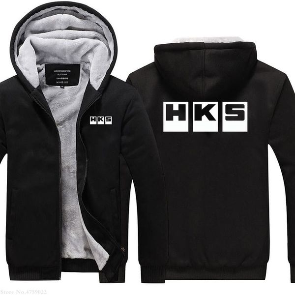 

plus size fleece thicken warm for hks sweatshirt winter male hoodie collar coat male zipper jacket 51690