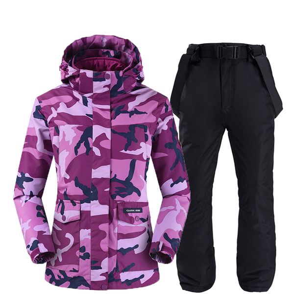 

skiing sets jackets and pants women ski suit snowboarding sets very warm windproof waterproof snow outdoor winter clothes