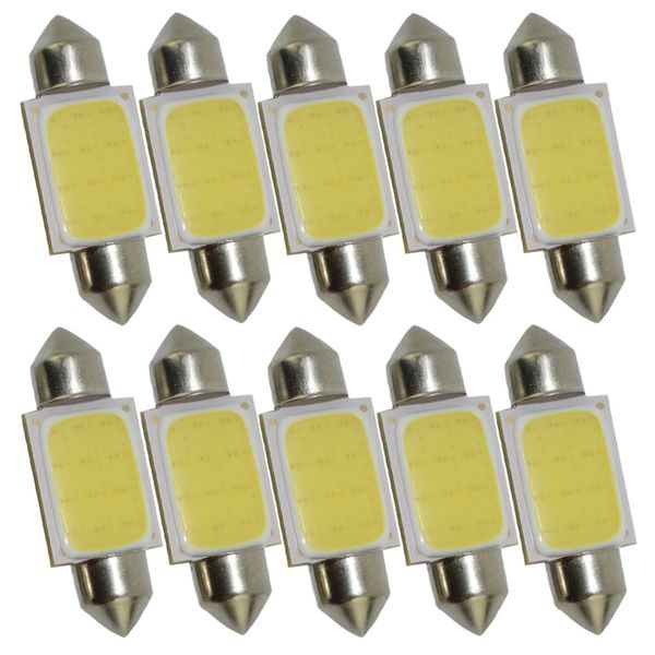 

10pcs truck led 24 v auto lichtkoepel festoen cob 12 chip 12 chips 36mm 39mm 41mm c5w c10w interieur licht kentekenplaatverli