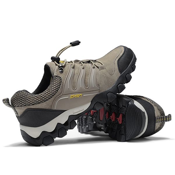 

men genuine leather hiking shoes outdoor mountain climbing walking shoes non-slip casual tactical hunting sports trekking