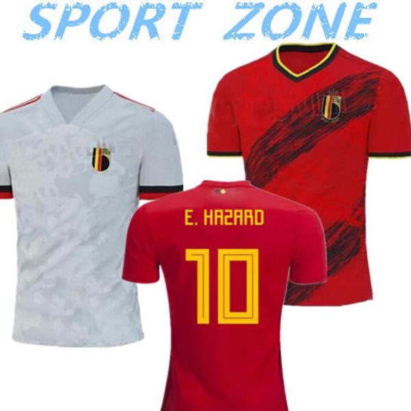 

19 20 european cup belgium soccer jersey maillot de foot e.hazard r. lukaku camisetas national team home away de bruyne football shirt, Black