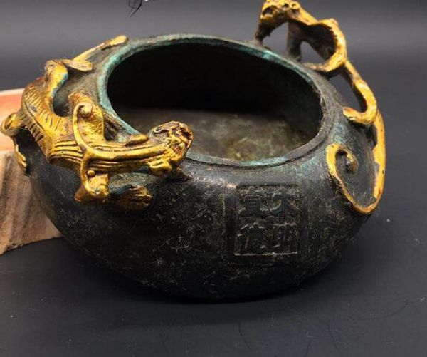 

античная разное большой ssangyong pen wash daming xuande печь медь курильница