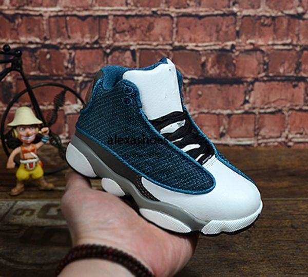 

style 13 kids discount basketball shoes children 13s sports shoes youth boy girl basketball sneakers for sale eu28-35, Black