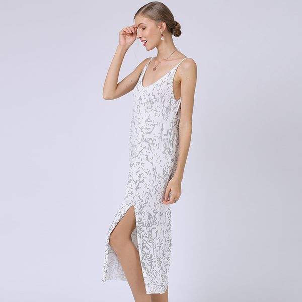 

womens designer summer slim camisole knit dress long skirt0nbn, Black;gray