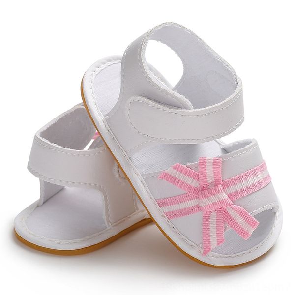 

new baby girl white oddler sandals infant toddler cute bow pink casual softcotton 02 years first sandals shoes walkers summer crib shoes, Black;red