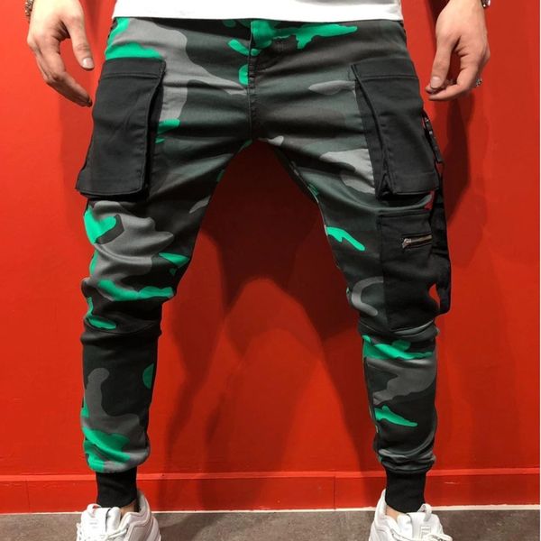 

pantalones hombre sport slim hip-hop camouflage printed men trousers joggers men streetwear sweatpants harem pant erkek pantolon, Black