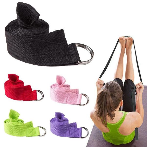 

adjustable yoga stretch strap sport yoga belts d-ring fitness gym strap arm legs waist exercise training rope resistance bands